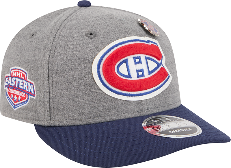 Montreal Canadiens Heather Gray Wool Low Profile 9FIFTY Snapback Hat