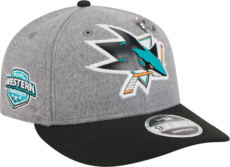 San Jose Sharks Heather Gray Wool Low Profile 9FIFTY Snapback Hat