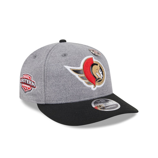 Ottawa Senators Heather Gray Wool Low Profile 9FIFTY Snapback Hat - New Era Cap