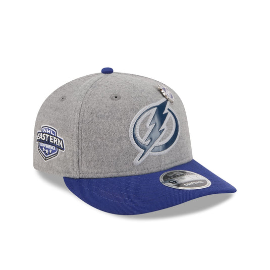 Tampa Bay Lightning Heather Gray Wool Low Profile 9FIFTY Snapback Hat - New Era Cap