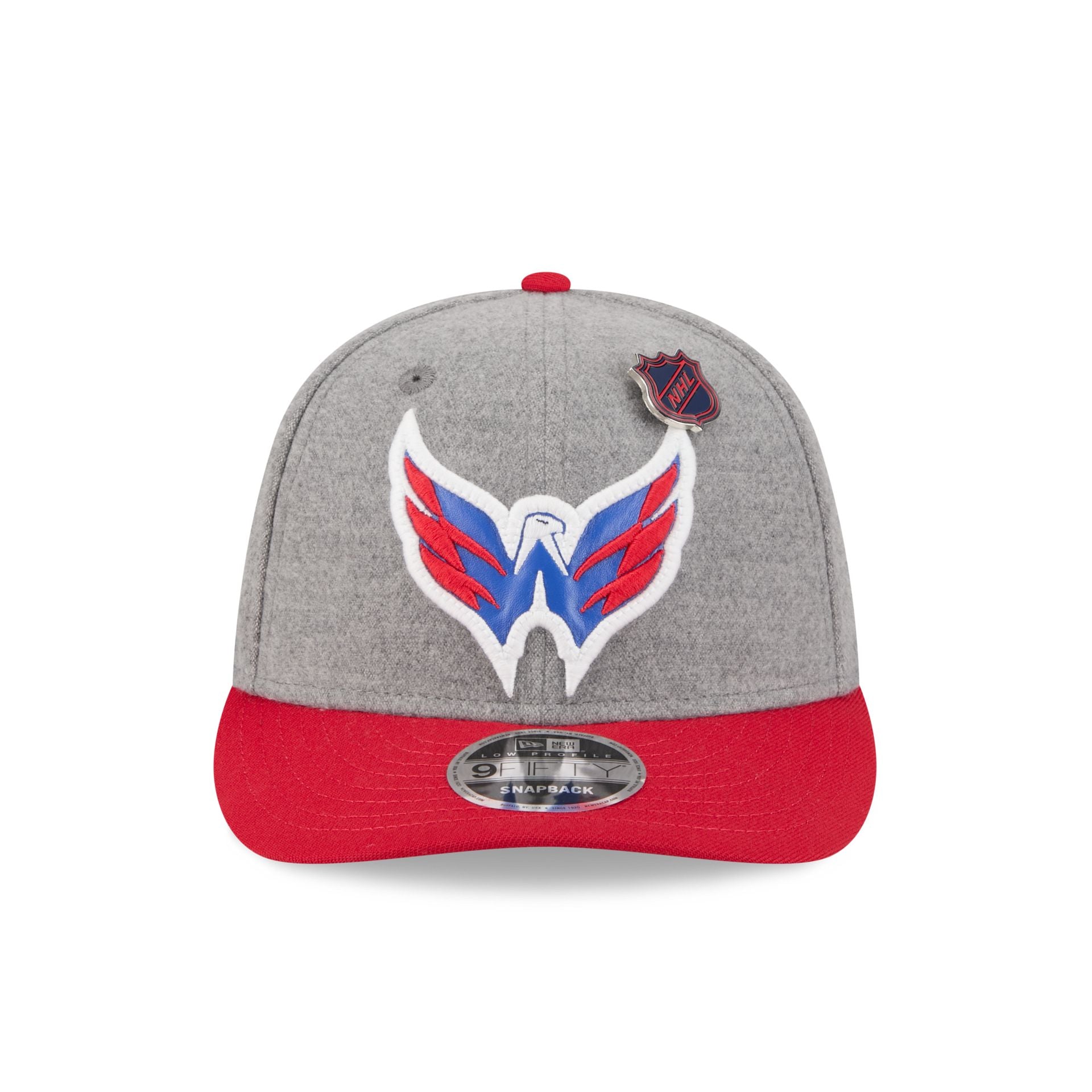 Washington Capitals Heather Gray Wool Low Profile 9FIFTY Snapback Hat