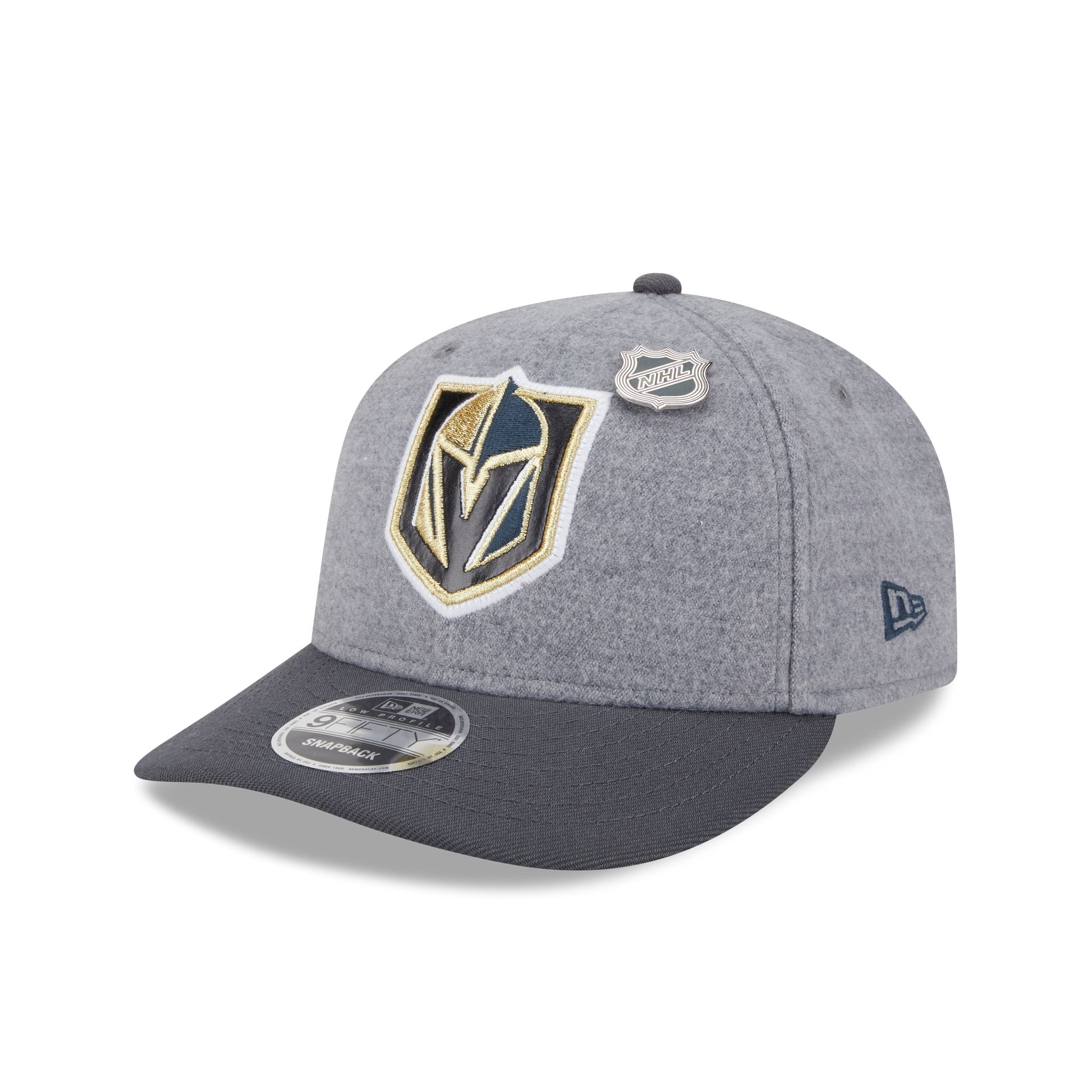 Vegas Golden Knights Heather Gray Wool Low Profile 9FIFTY Snapback Hat
