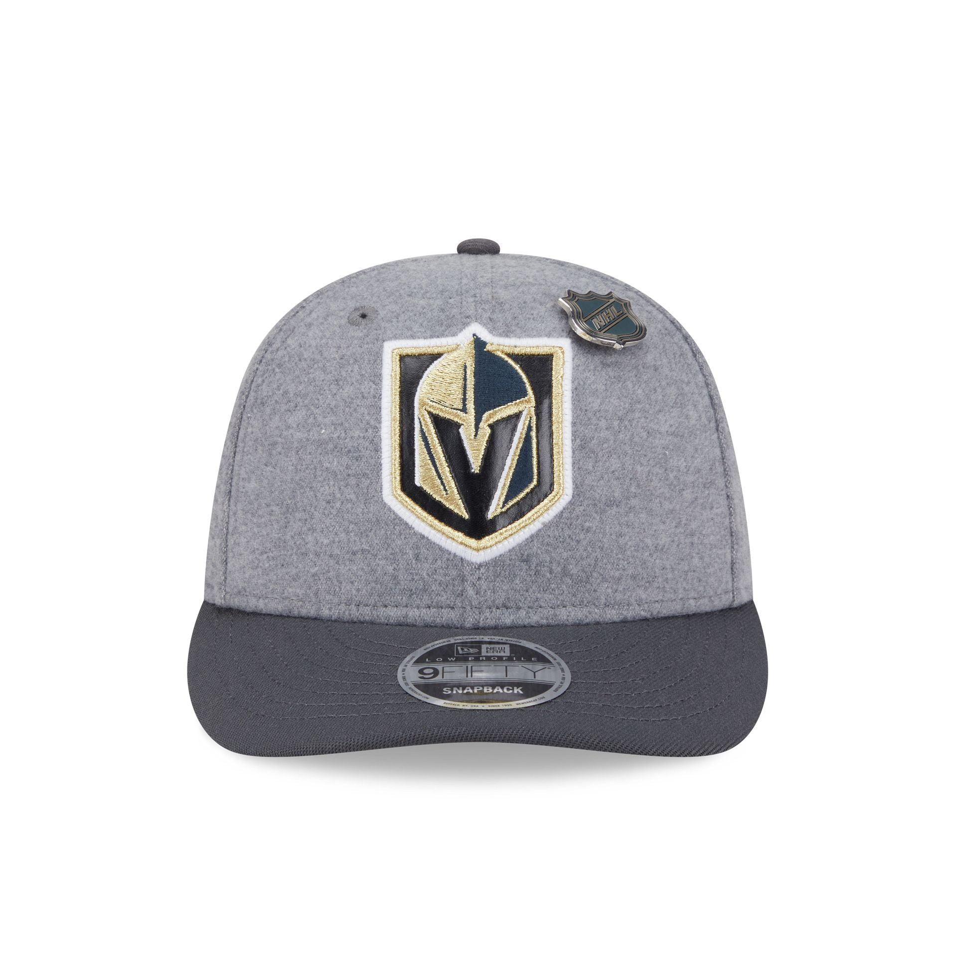 Vegas Golden Knights Heather Gray Wool Low Profile 9FIFTY Snapback Hat