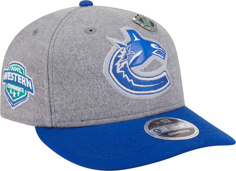 Vancouver Canucks Heather Gray Wool Low Profile 9FIFTY Snapback Hat