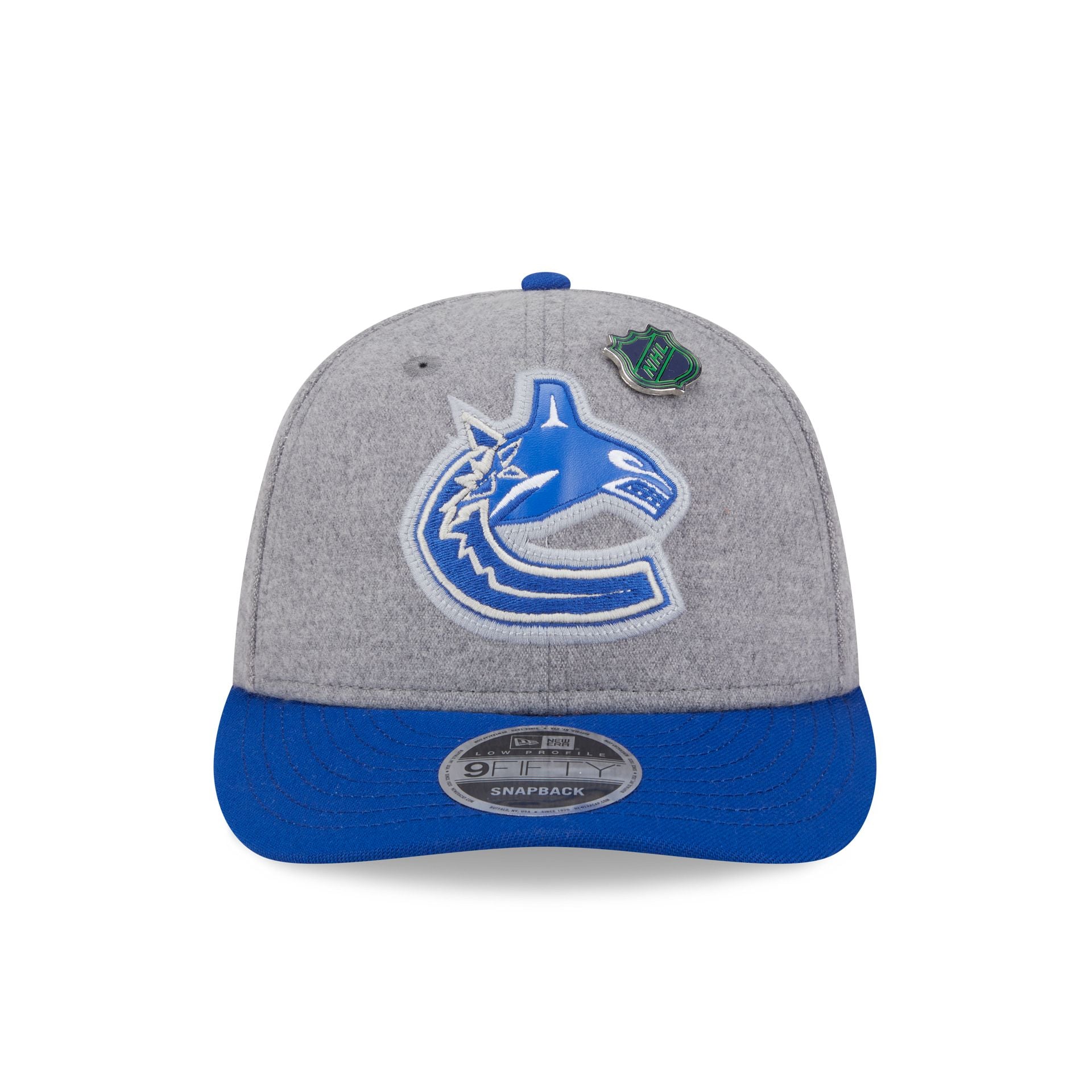 Vancouver Canucks Heather Gray Wool Low Profile 9FIFTY Snapback