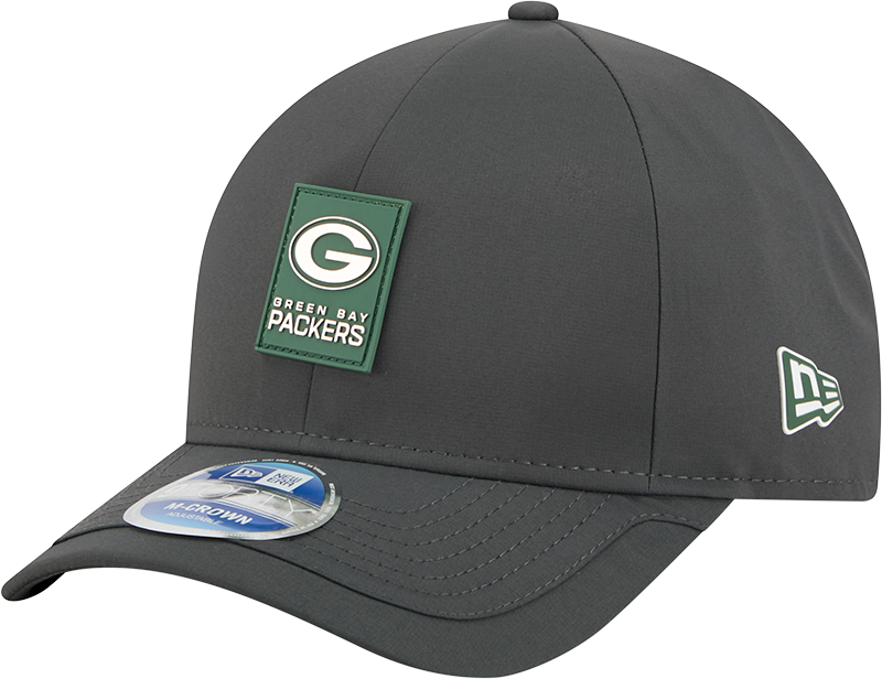 Green Bay Packers 2025 Sideline Cold Weather Steel Clouds 9FORTY M-Crown Snapback Hat