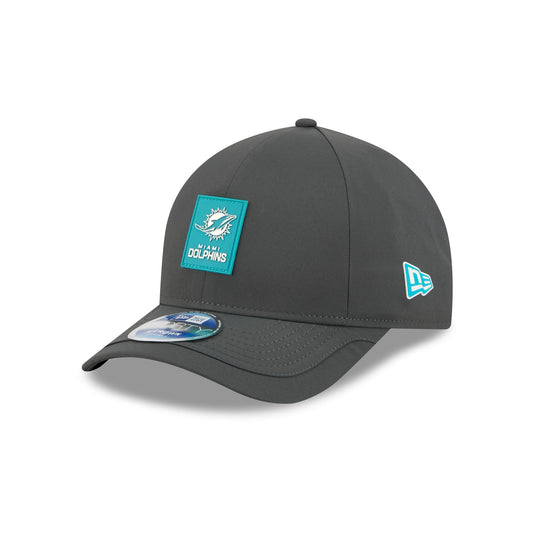Miami Dolphins 2025 Sideline Cold Weather Steel Clouds 9FORTY M-Crown Snapback Hat - New Era Cap