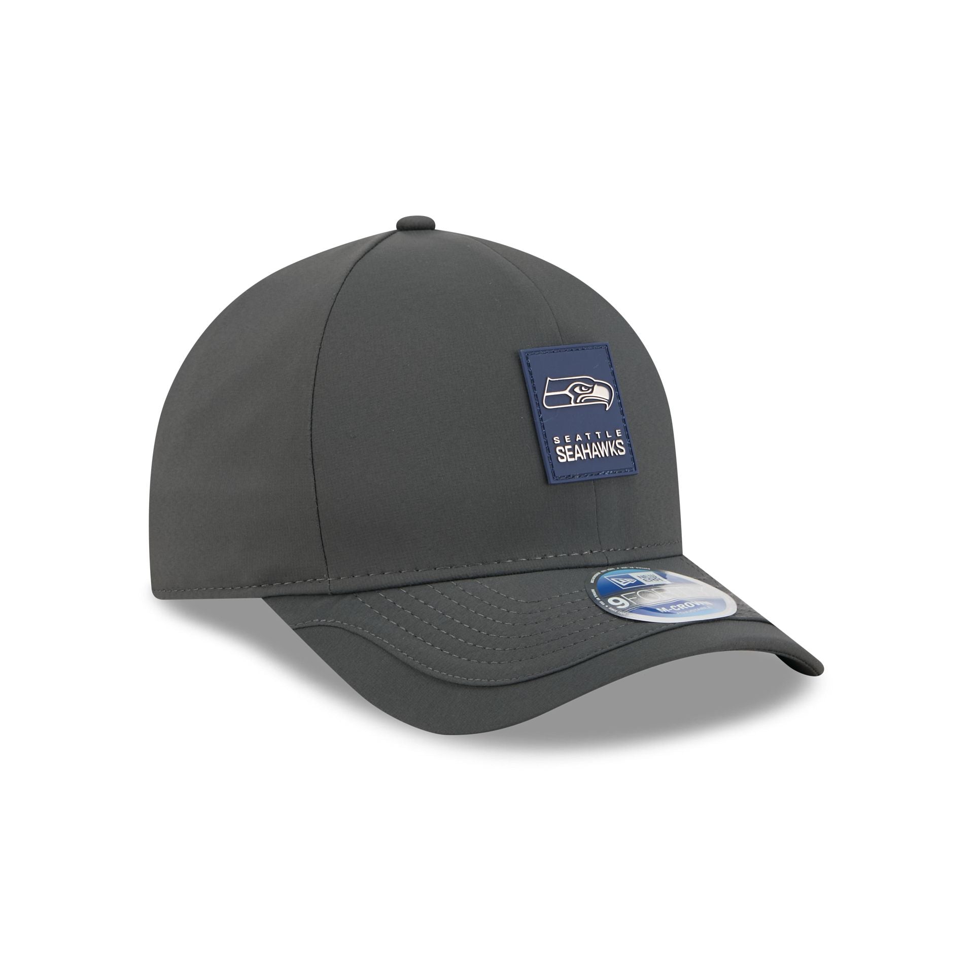 Seattle Seahawks 2025 Sideline Cold Weather Steel Clouds 9FORTY M-Crown Snapback Hat