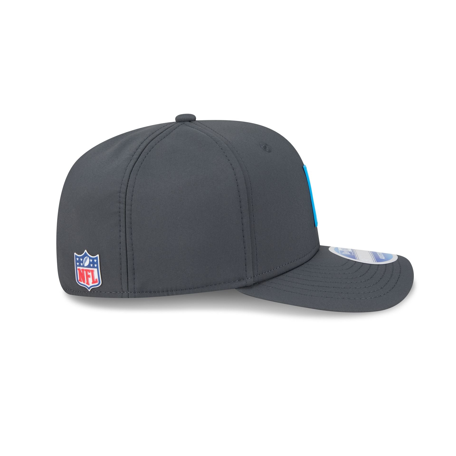 Carolina Panthers 2025 Sideline Cold Weather Steel Clouds 9SEVENTY Stretch-Snap Hat