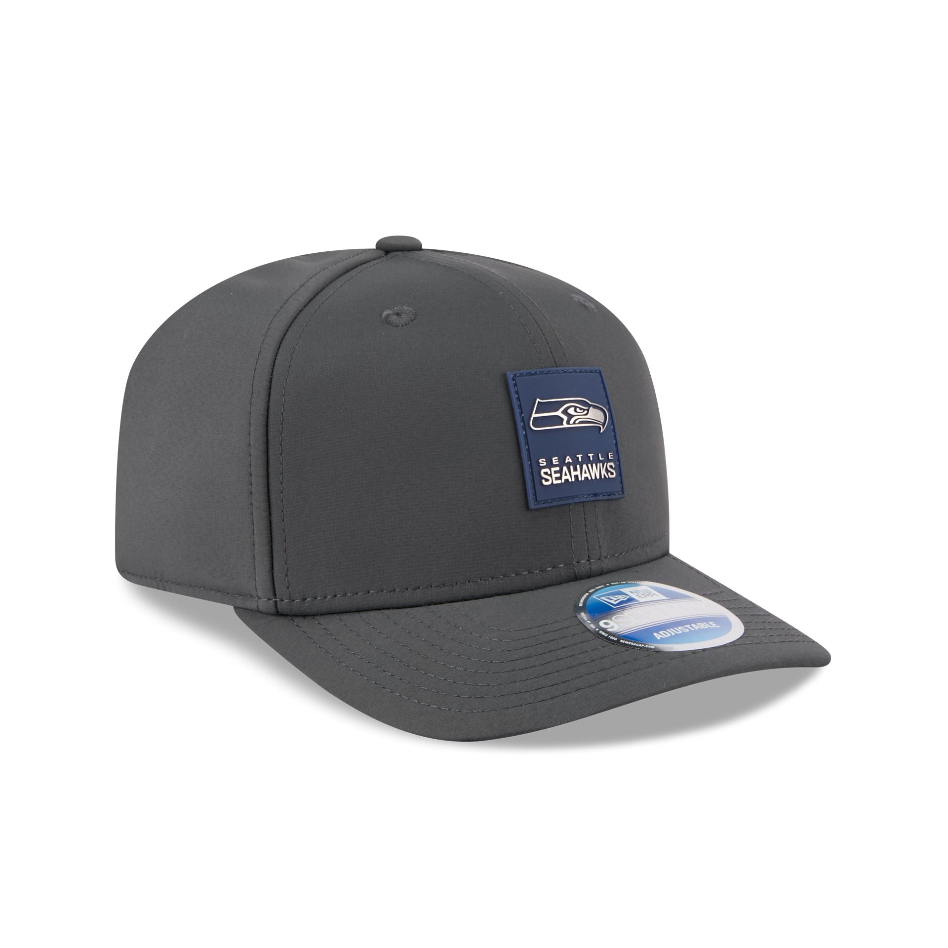 Seattle Seahawks 2025 Sideline Cold Weather Steel Clouds 9SEVENTY Stretch-Snap Hat
