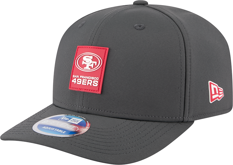 San Francisco 49ers 2025 Sideline Cold Weather Steel Clouds 9SEVENTY Stretch-Snap Hat