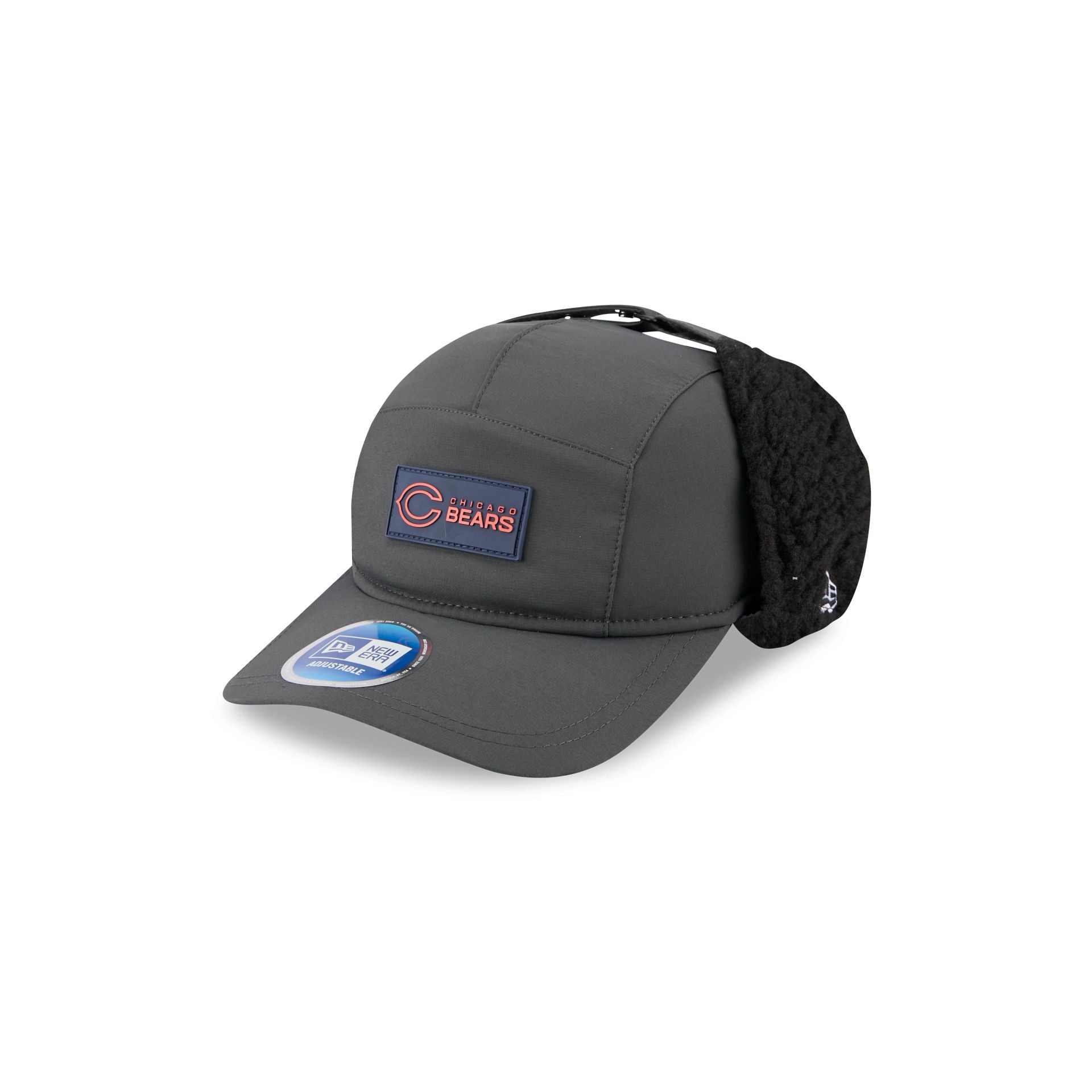 Chicago Bears 2025 Sideline Cold Weather Steel Clouds Runner Dogear Adjustable Hat
