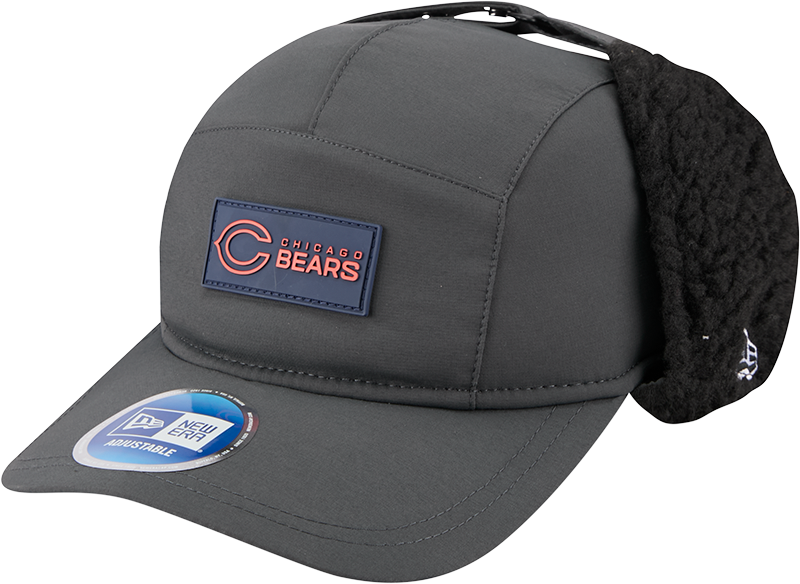 Chicago Bears 2025 Sideline Cold Weather Steel Clouds Runner Dogear Adjustable Hat