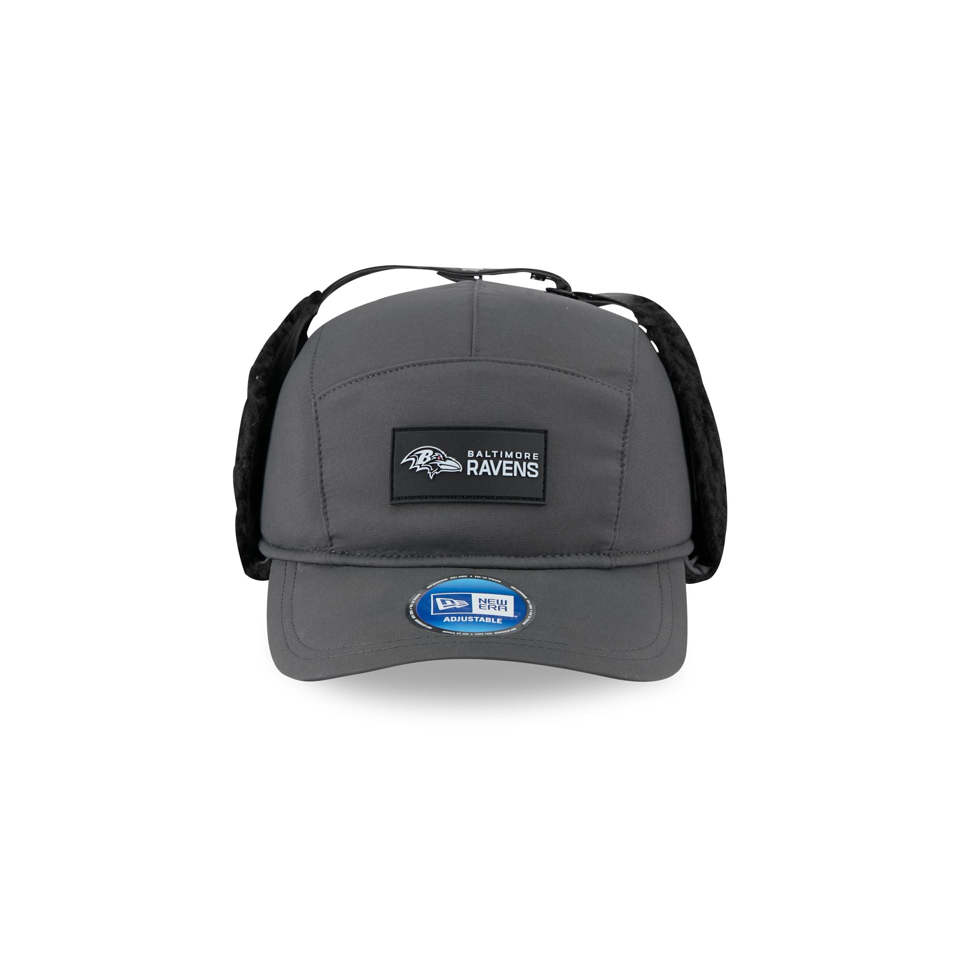 Baltimore Ravens 2025 Sideline Cold Weather Steel Clouds Runner Dogear Adjustable Hat