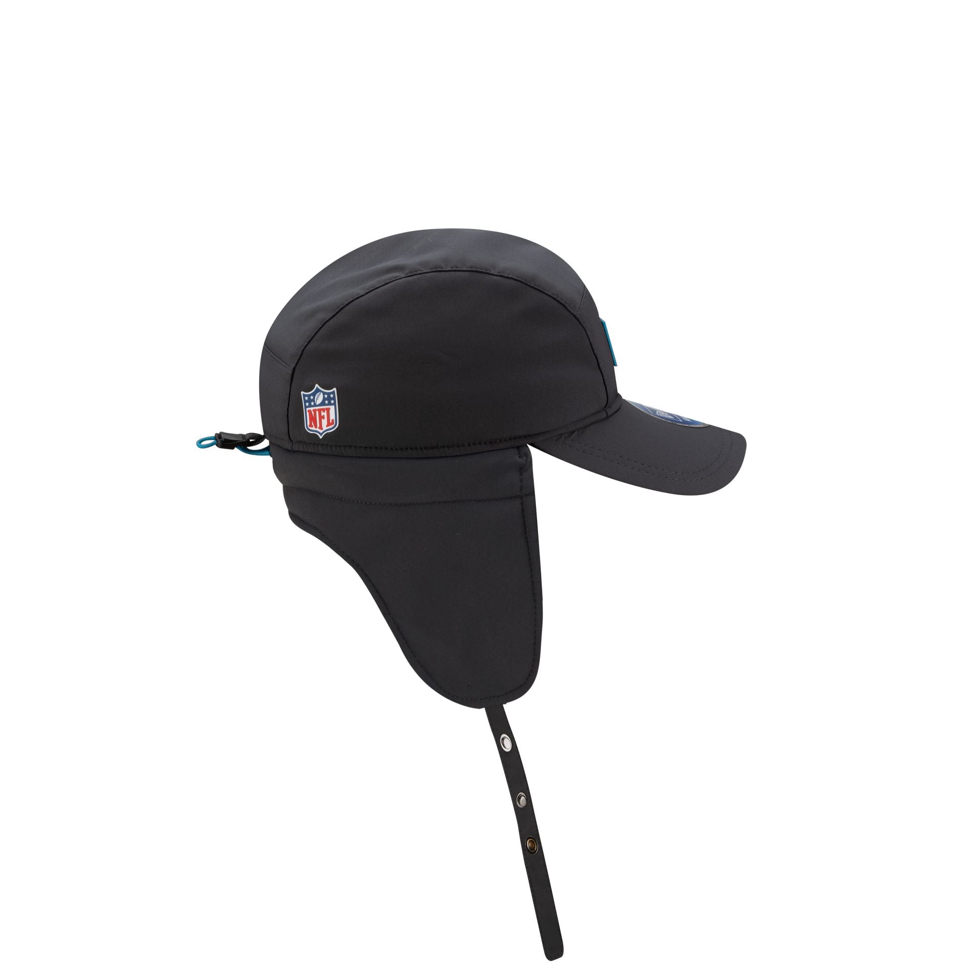 Carolina Panthers 2025 Sideline Cold Weather Steel Clouds Runner Dogear Adjustable Hat