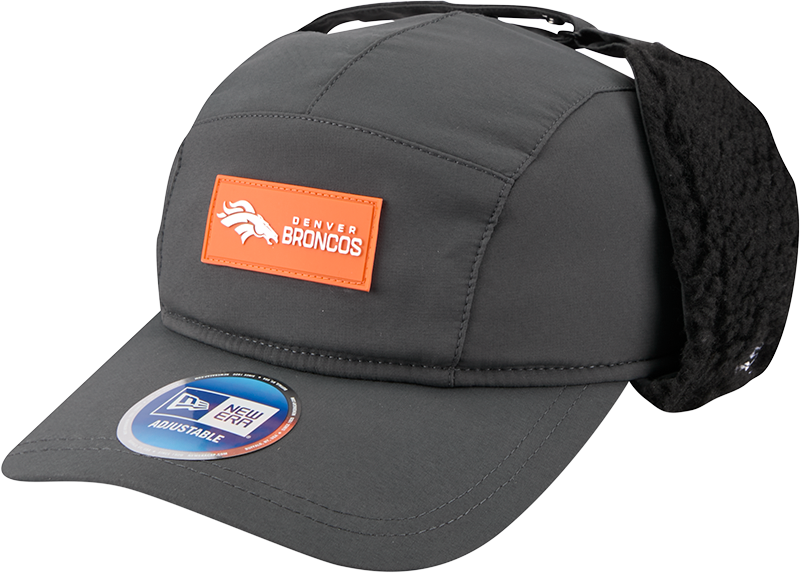 Denver Broncos 2025 Sideline Cold Weather Steel Clouds Runner Dogear Adjustable Hat