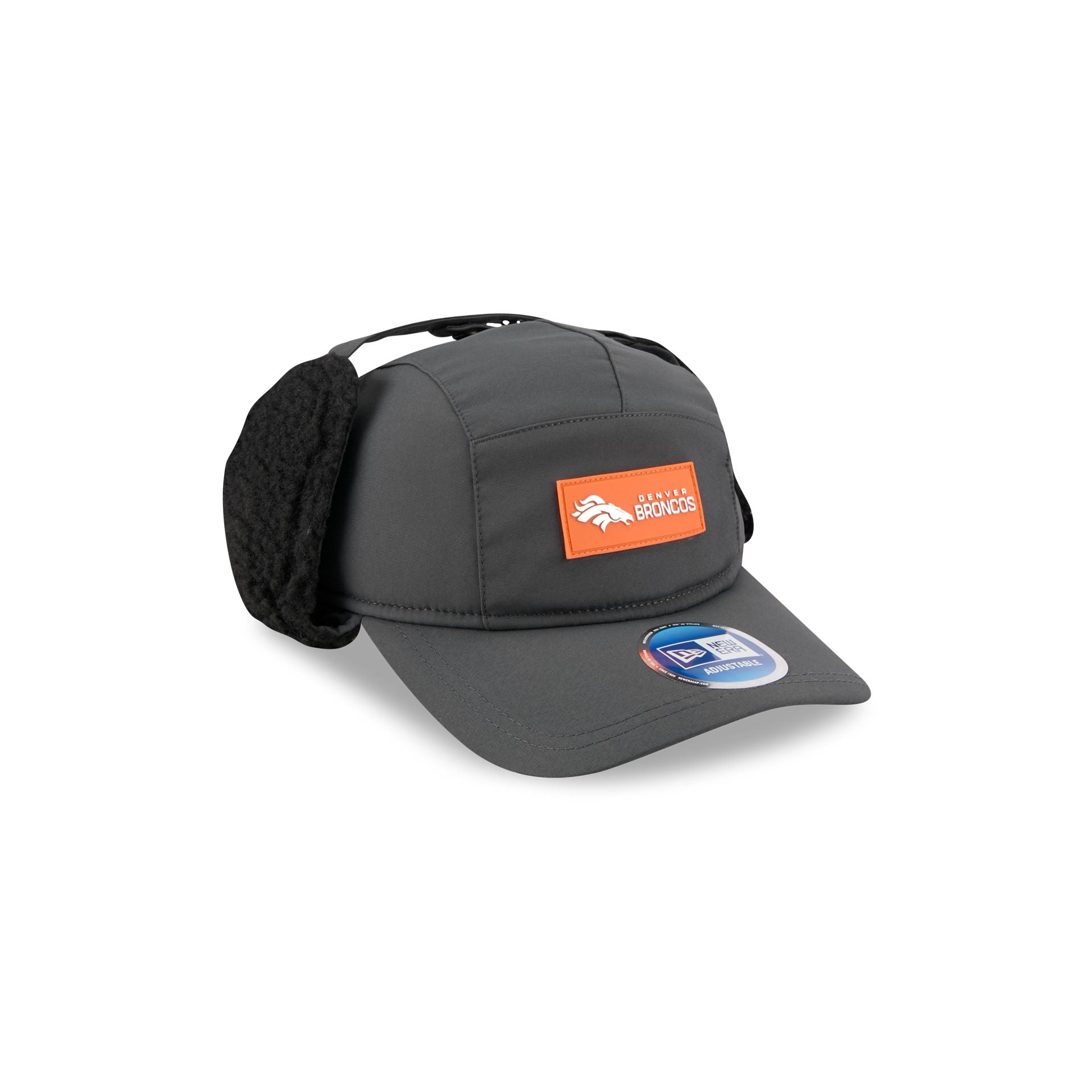 Denver Broncos 2025 Sideline Cold Weather Steel Clouds Runner Dogear Adjustable Hat