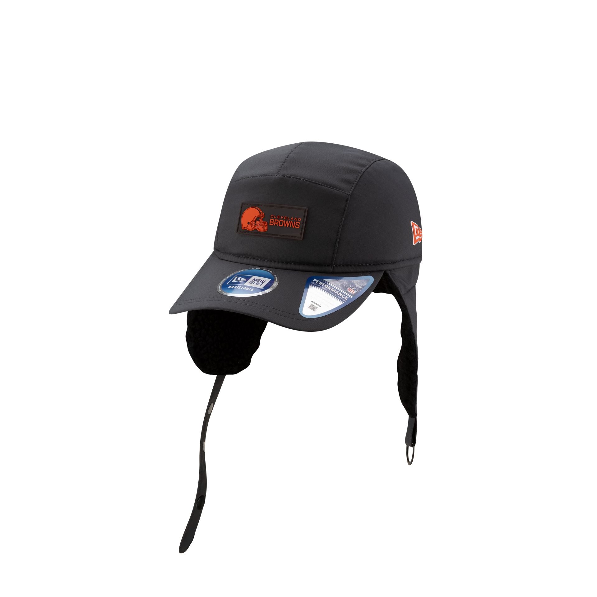 Cleveland Browns 2025 Sideline Cold Weather Steel Clouds Runner Dogear Adjustable Hat