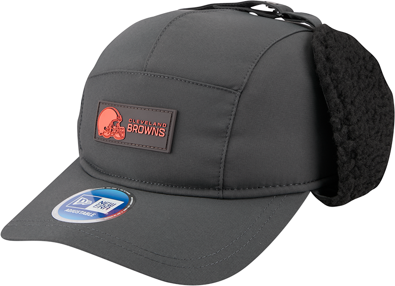 Cleveland Browns 2025 Sideline Cold Weather Steel Clouds Runner Dogear Adjustable Hat