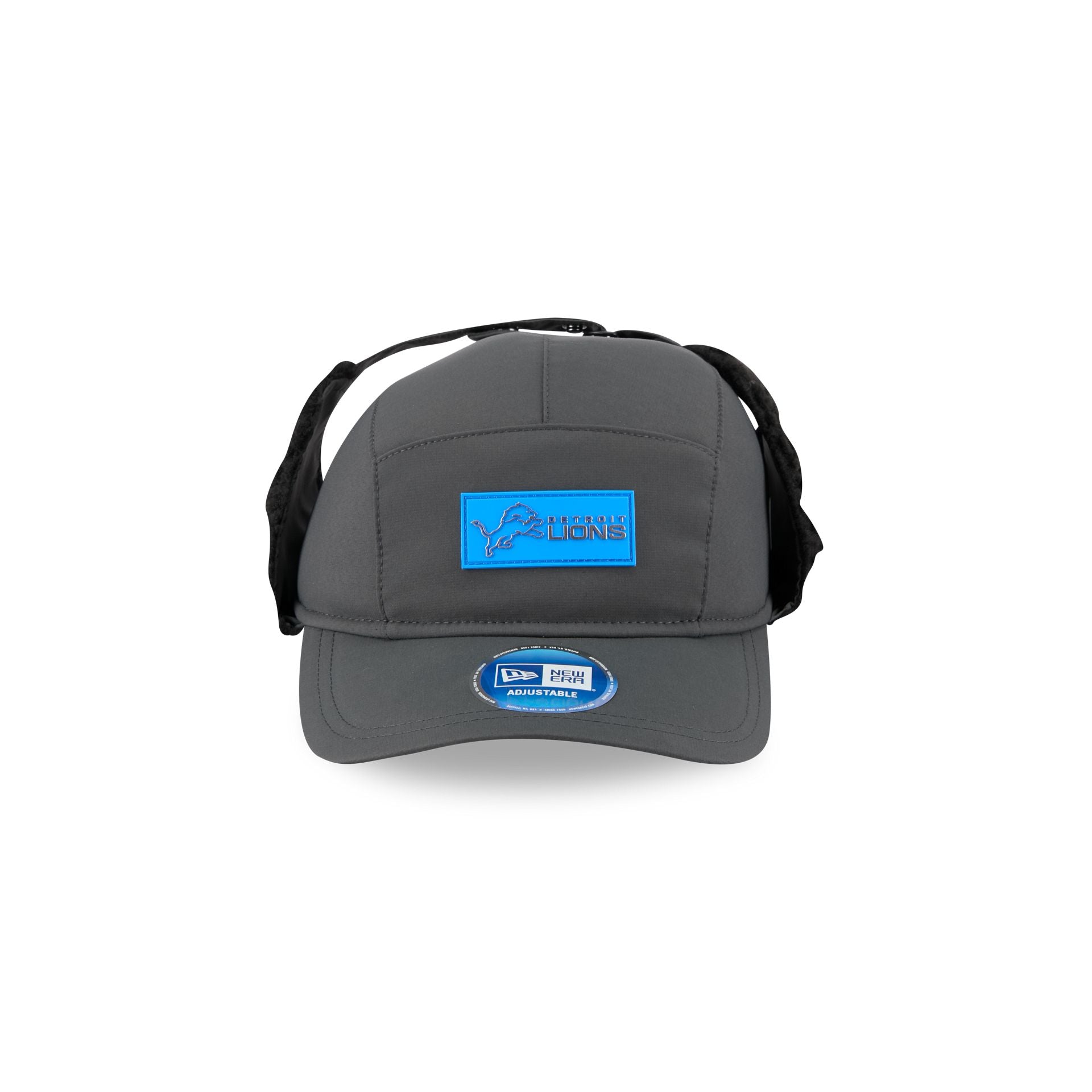 Detroit Lions 2025 Sideline Cold Weather Steel Clouds Runner Dogear Adjustable Hat