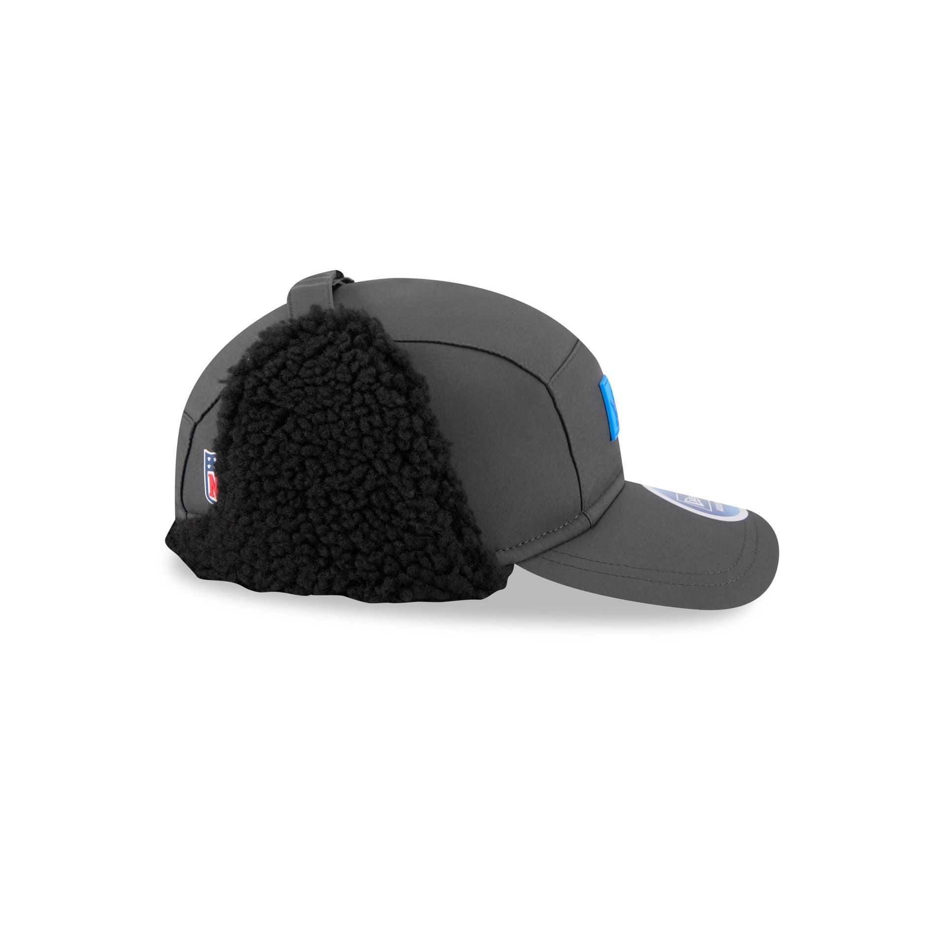 Detroit Lions 2025 Sideline Cold Weather Steel Clouds Runner Dogear Adjustable Hat