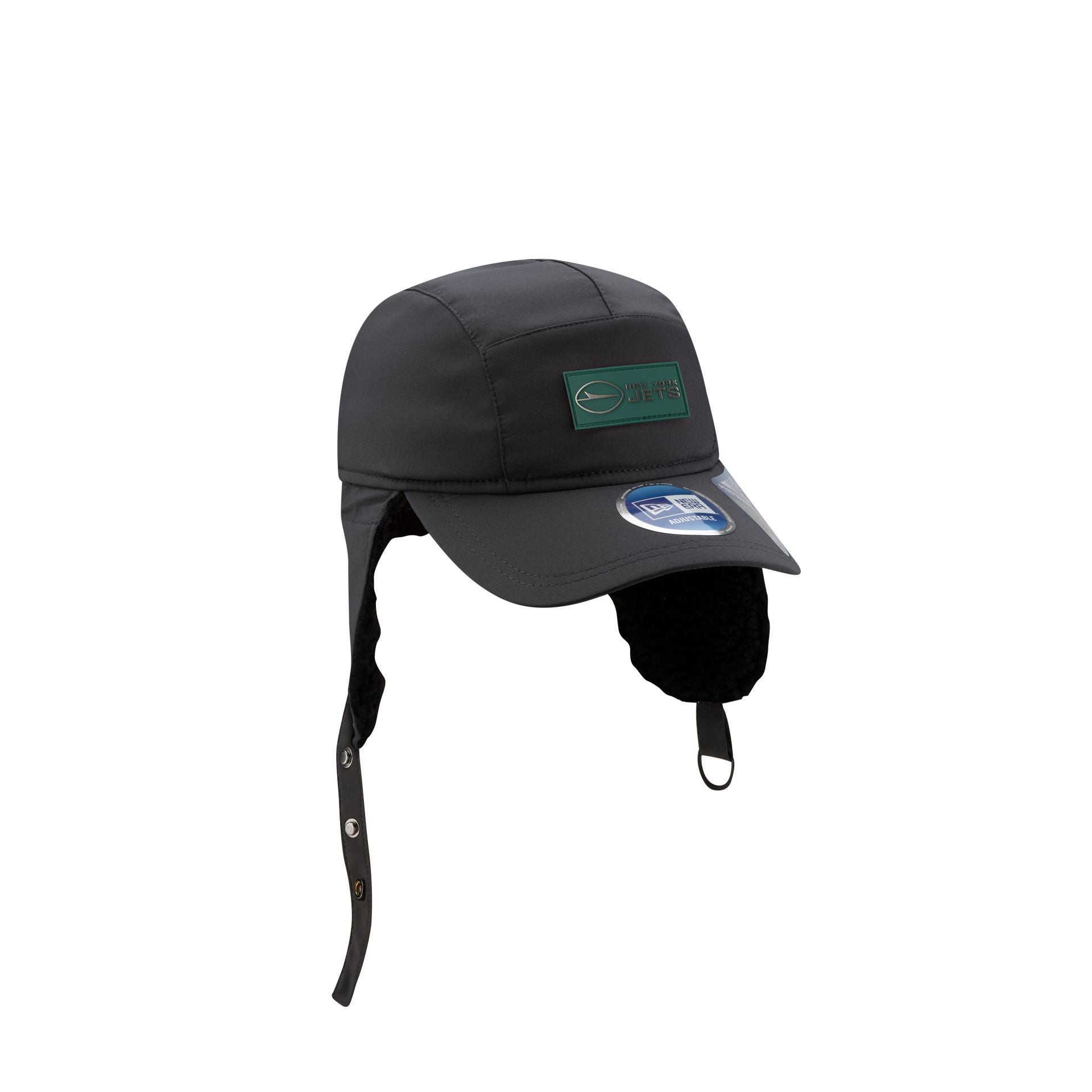 New York Jets 2025 Sideline Cold Weather Steel Clouds Runner Dogear Adjustable Hat