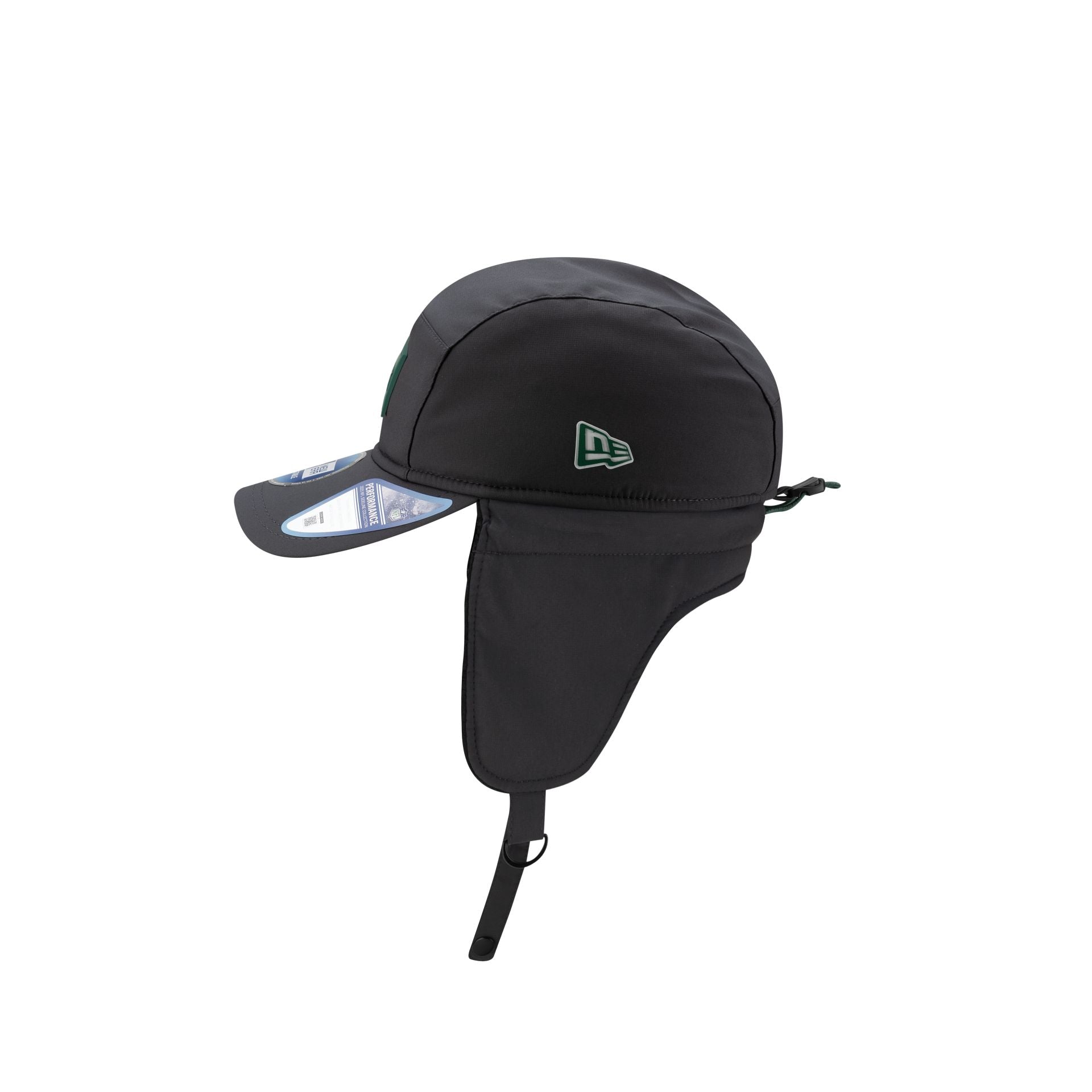 New York Jets 2025 Sideline Cold Weather Steel Clouds Runner Dogear Adjustable Hat