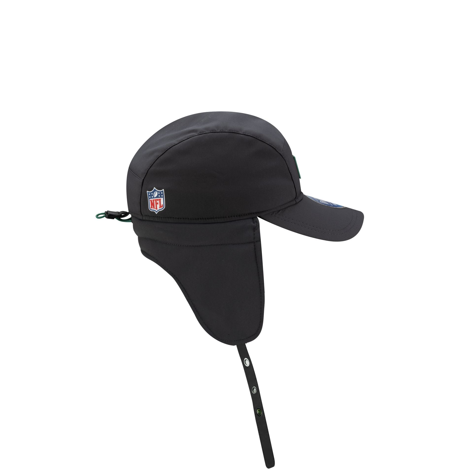 New York Jets 2025 Sideline Cold Weather Steel Clouds Runner Dogear Adjustable Hat