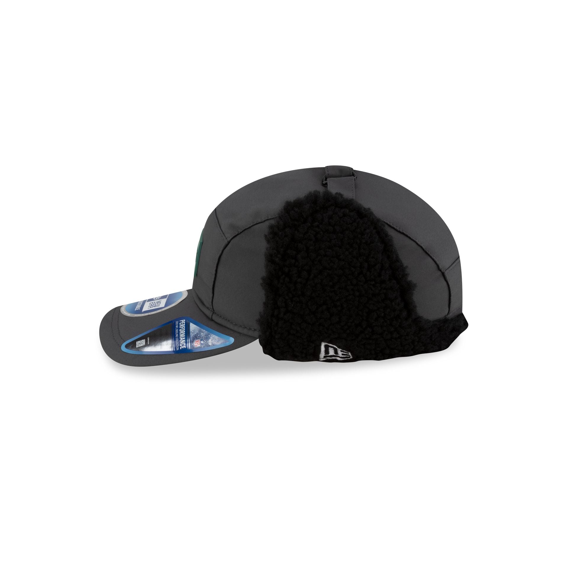 New York Jets 2025 Sideline Cold Weather Steel Clouds Runner Dogear Adjustable Hat