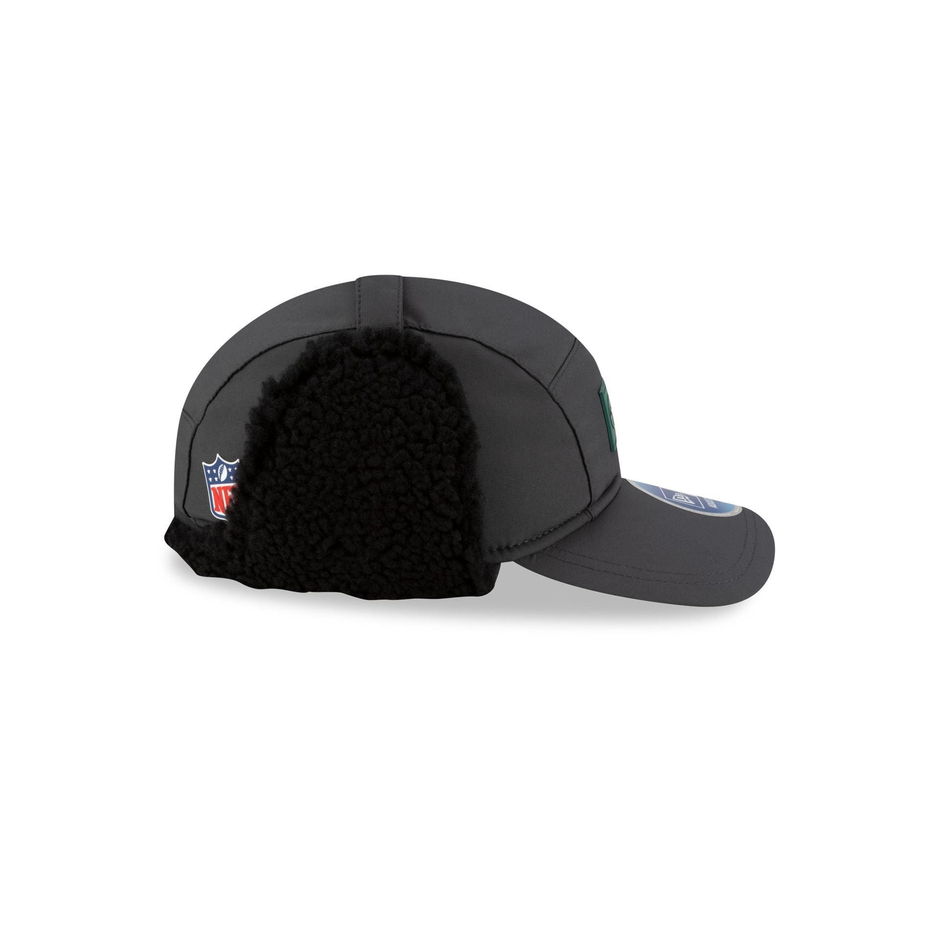 New York Jets 2025 Sideline Cold Weather Steel Clouds Runner Dogear Adjustable Hat