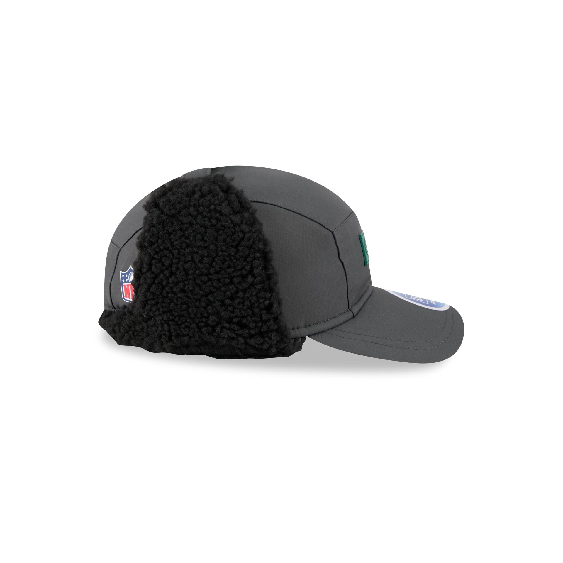 New York Jets 2025 Sideline Cold Weather Steel Clouds Runner Dogear Adjustable Hat