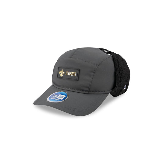 New Orleans Saints 2025 Sideline Cold Weather Steel Clouds Runner Dogear Adjustable Hat - New Era Cap