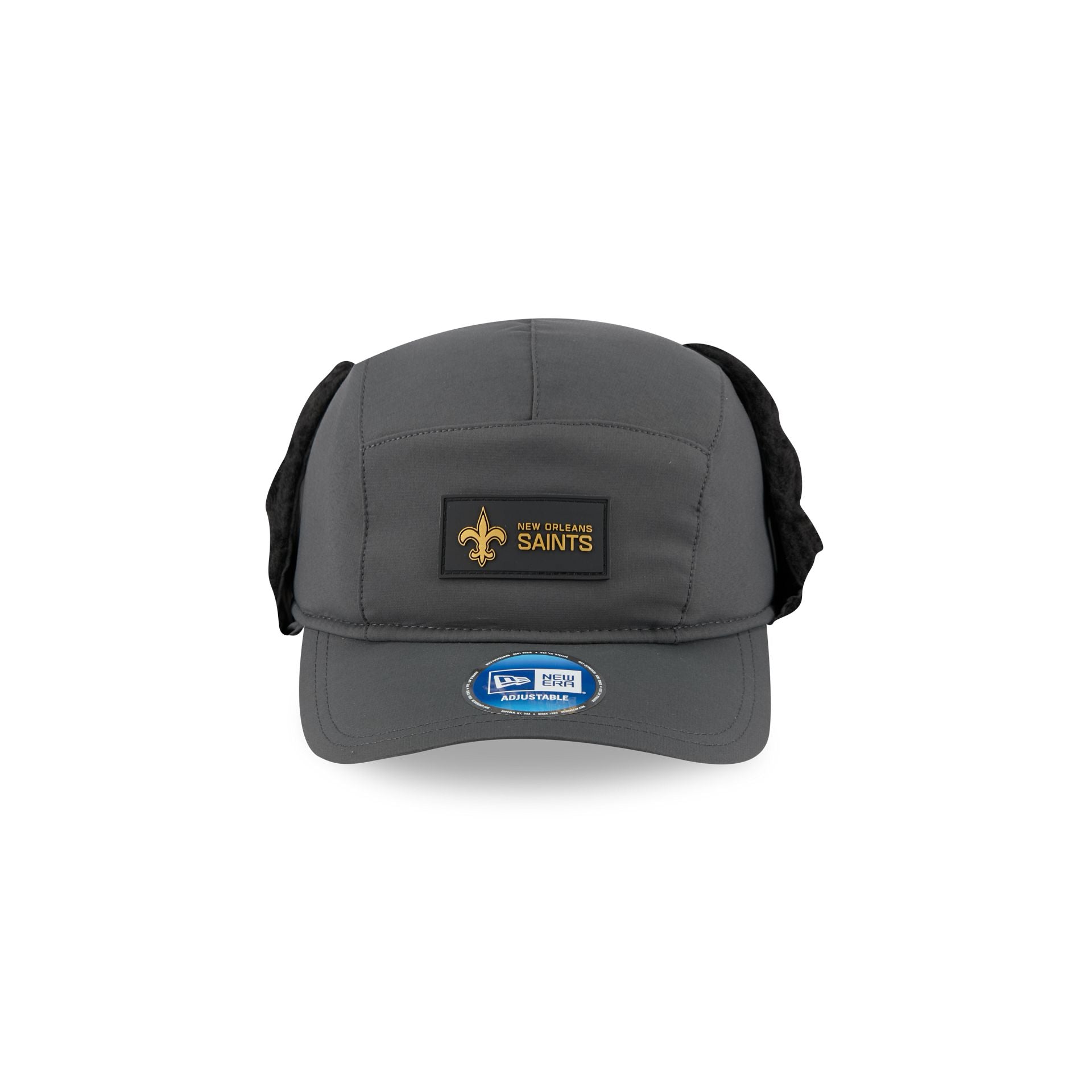 New Orleans Saints 2025 Sideline Cold Weather Steel Clouds Runner Dogear Adjustable Hat