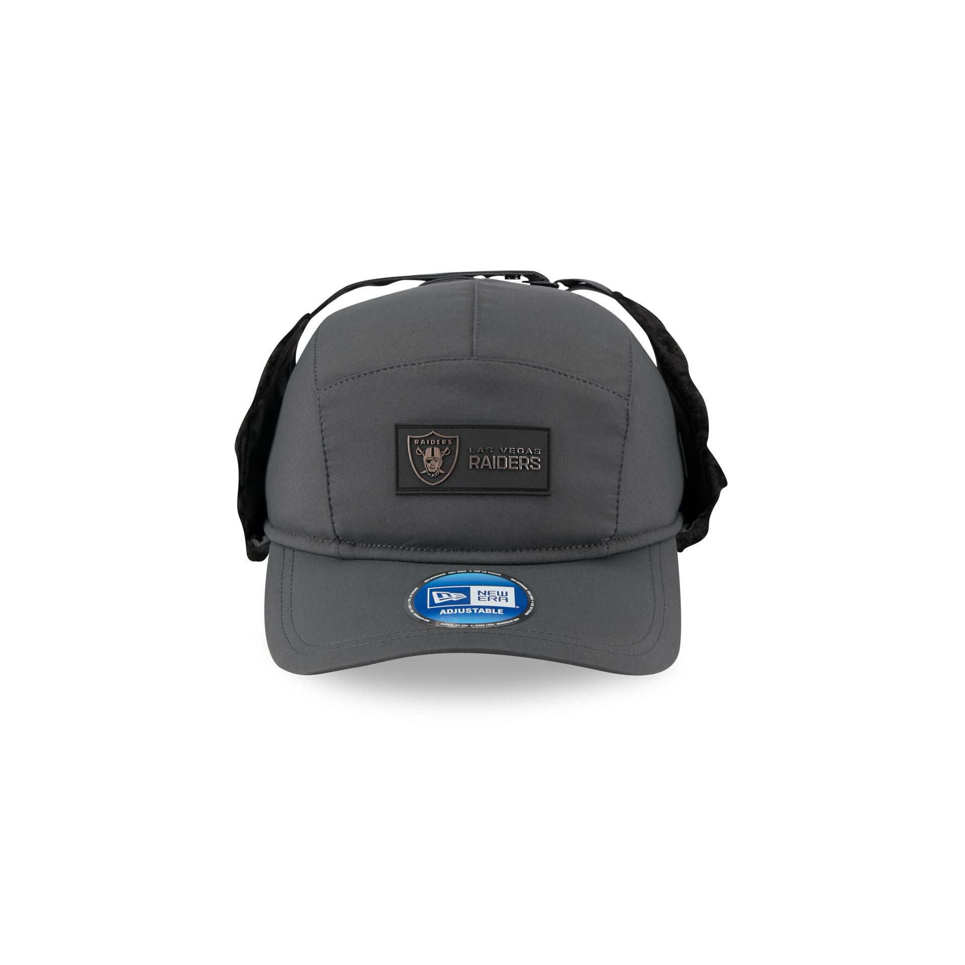 Las Vegas Raiders 2025 Sideline Cold Weather Steel Clouds Runner Dogear Adjustable Hat