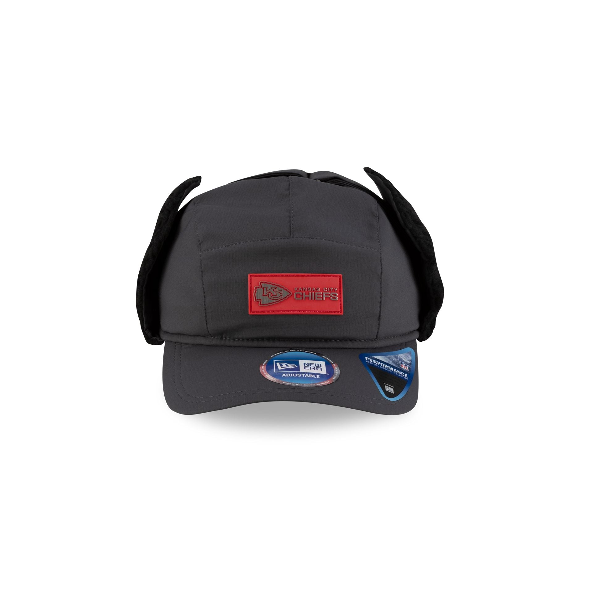 Kansas City Chiefs 2025 Sideline Cold Weather Steel Clouds Runner Dogear Adjustable Hat