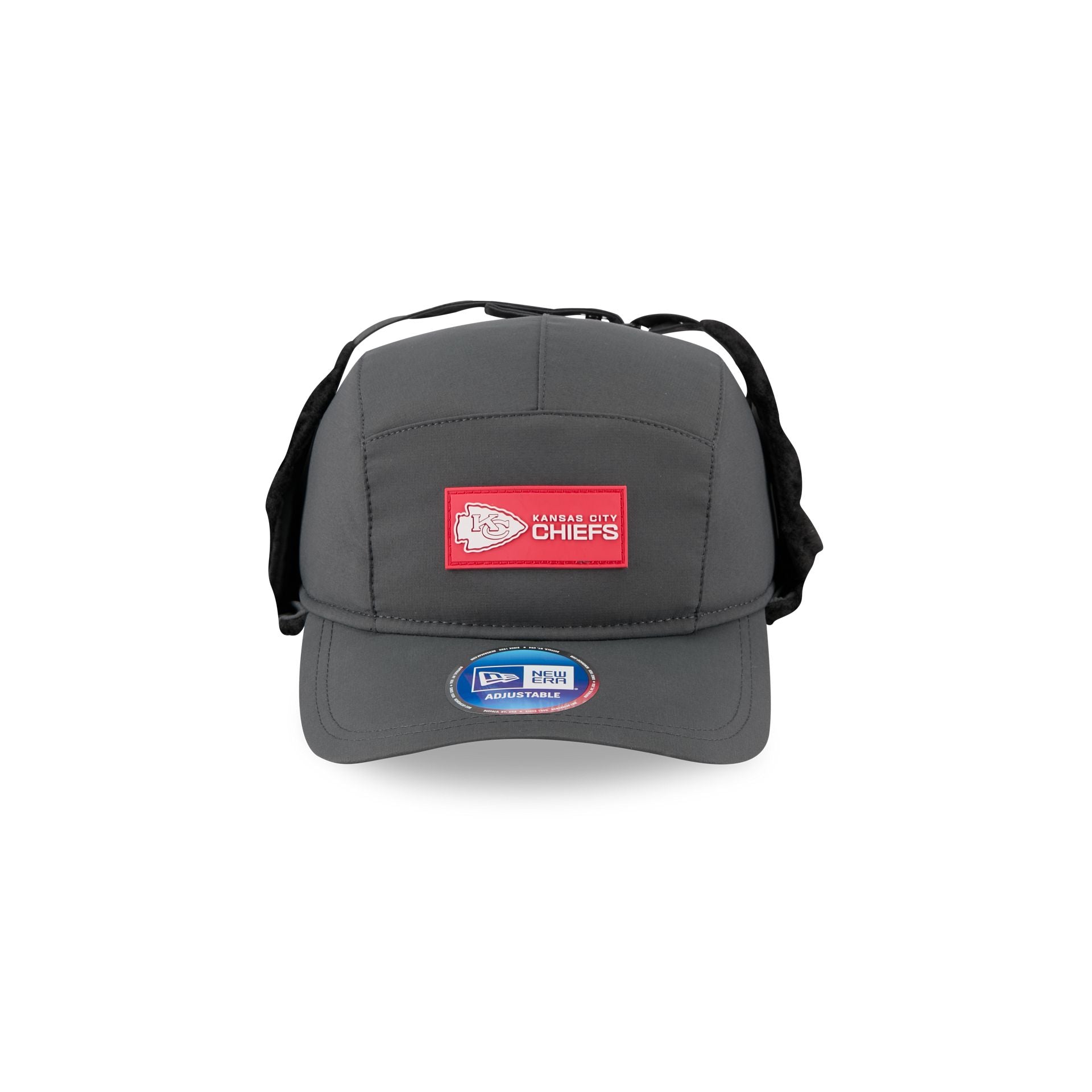 Kansas City Chiefs 2025 Sideline Cold Weather Steel Clouds Runner Dogear Adjustable Hat