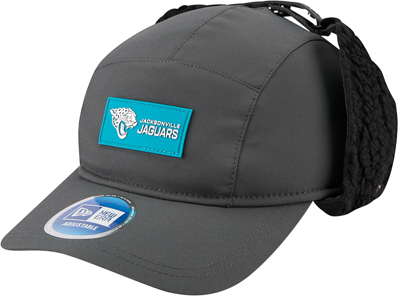 Jacksonville Jaguars 2025 Sideline Cold Weather Steel Clouds Runner Dogear Adjustable Hat