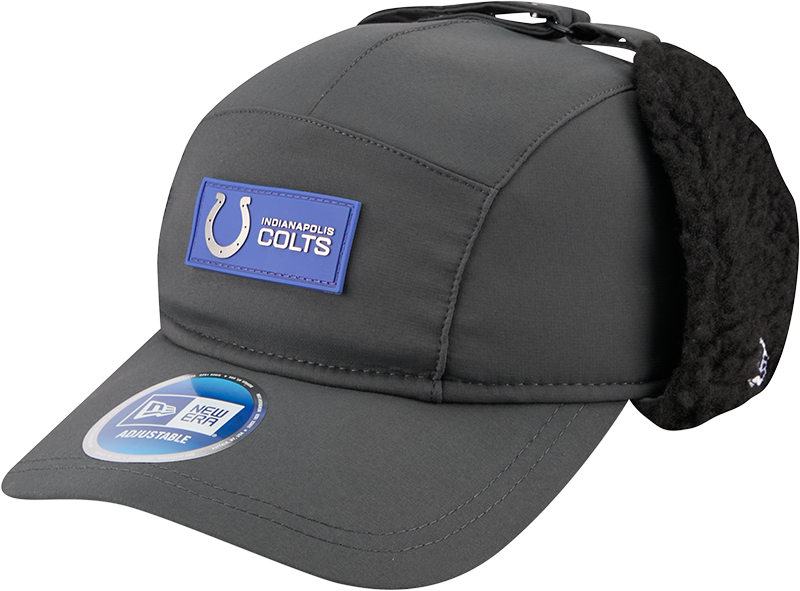 Indianapolis Colts 2025 Sideline Cold Weather Steel Clouds Runner Dogear Adjustable Hat