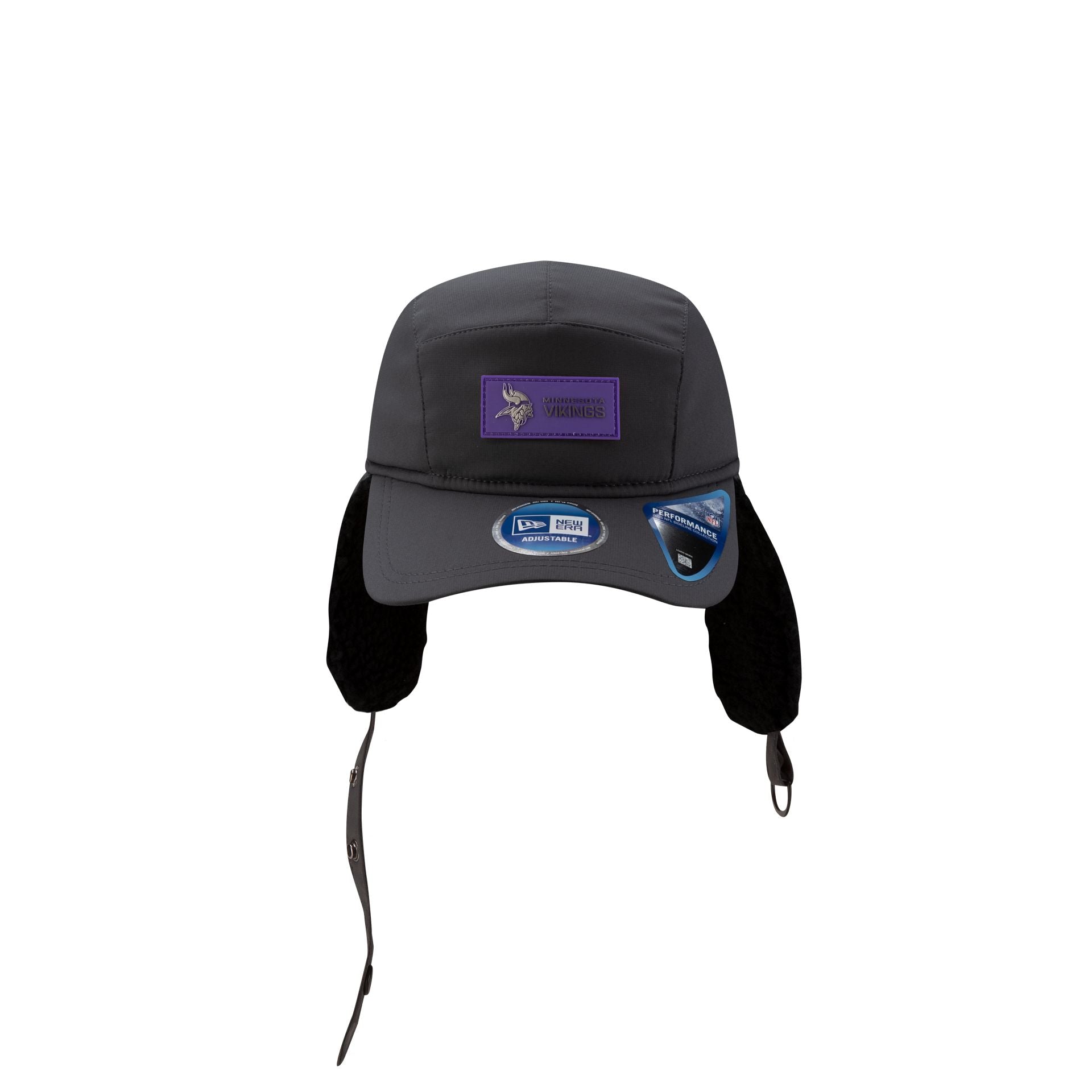 Minnesota Vikings 2025 Sideline Cold Weather Steel Clouds Runner Dogear Adjustable Hat
