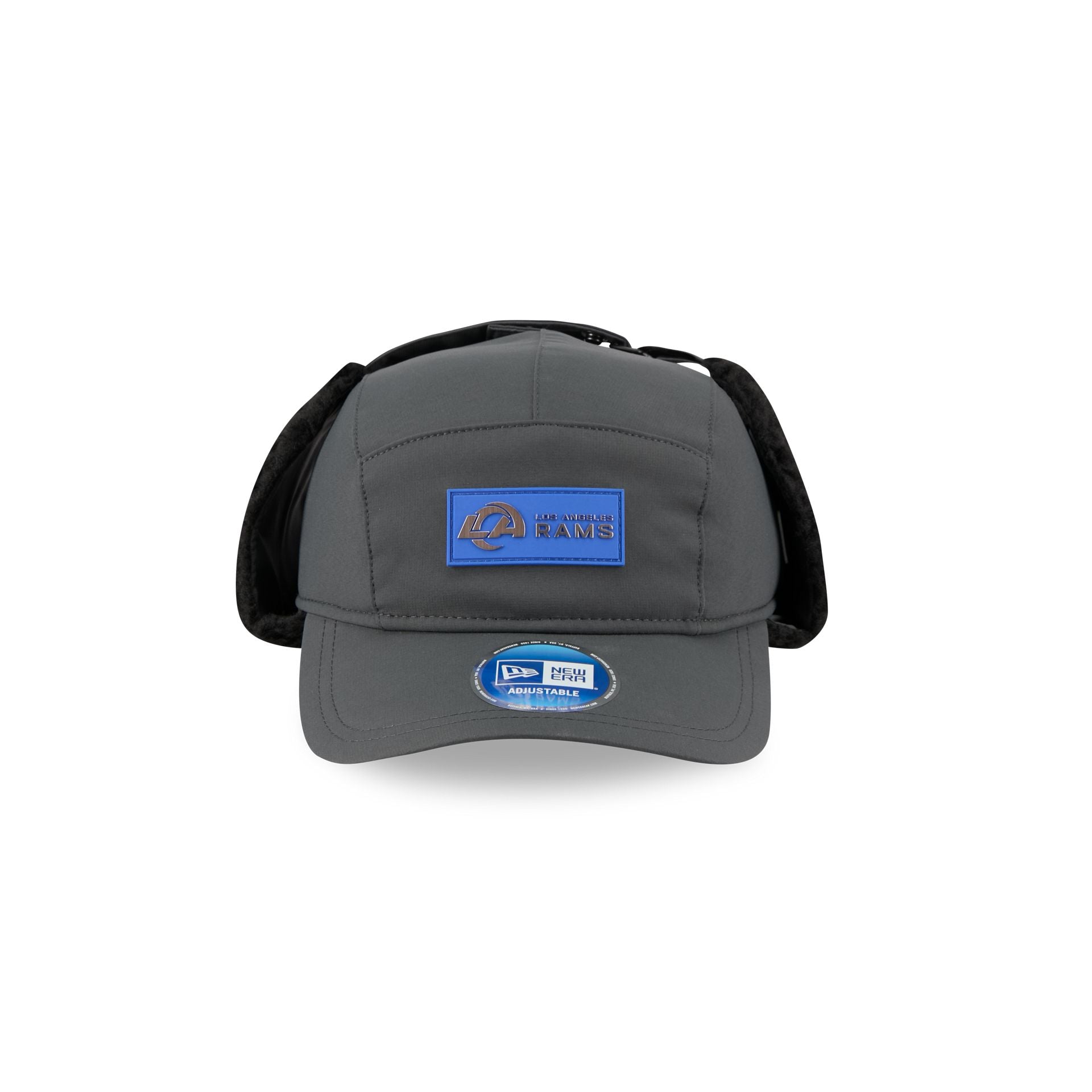 Los Angeles Rams 2025 Sideline Cold Weather Steel Clouds Runner Dogear Adjustable Hat