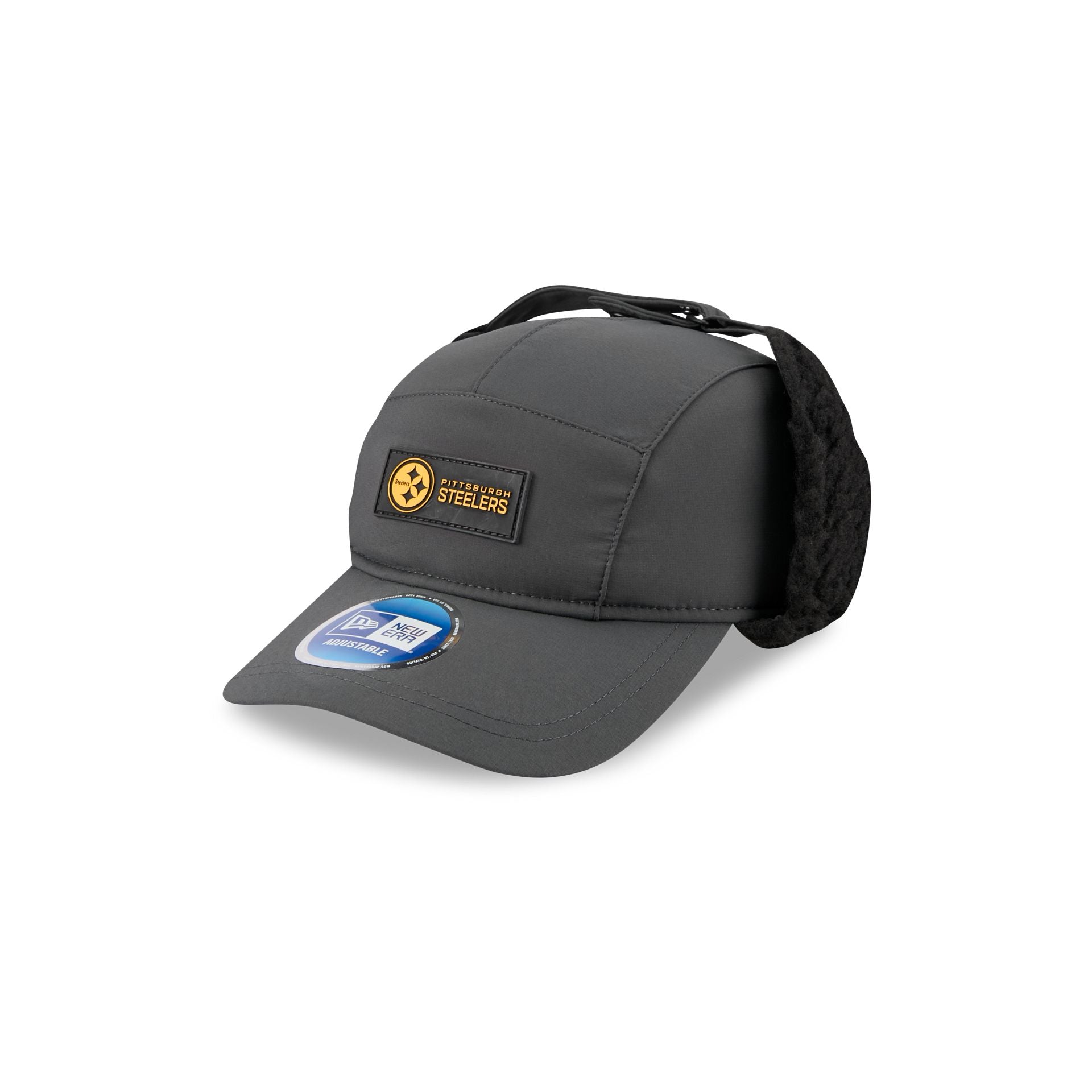Pittsburgh Steelers 2025 Sideline Cold Weather Steel Clouds Runner Dogear Adjustable Hat