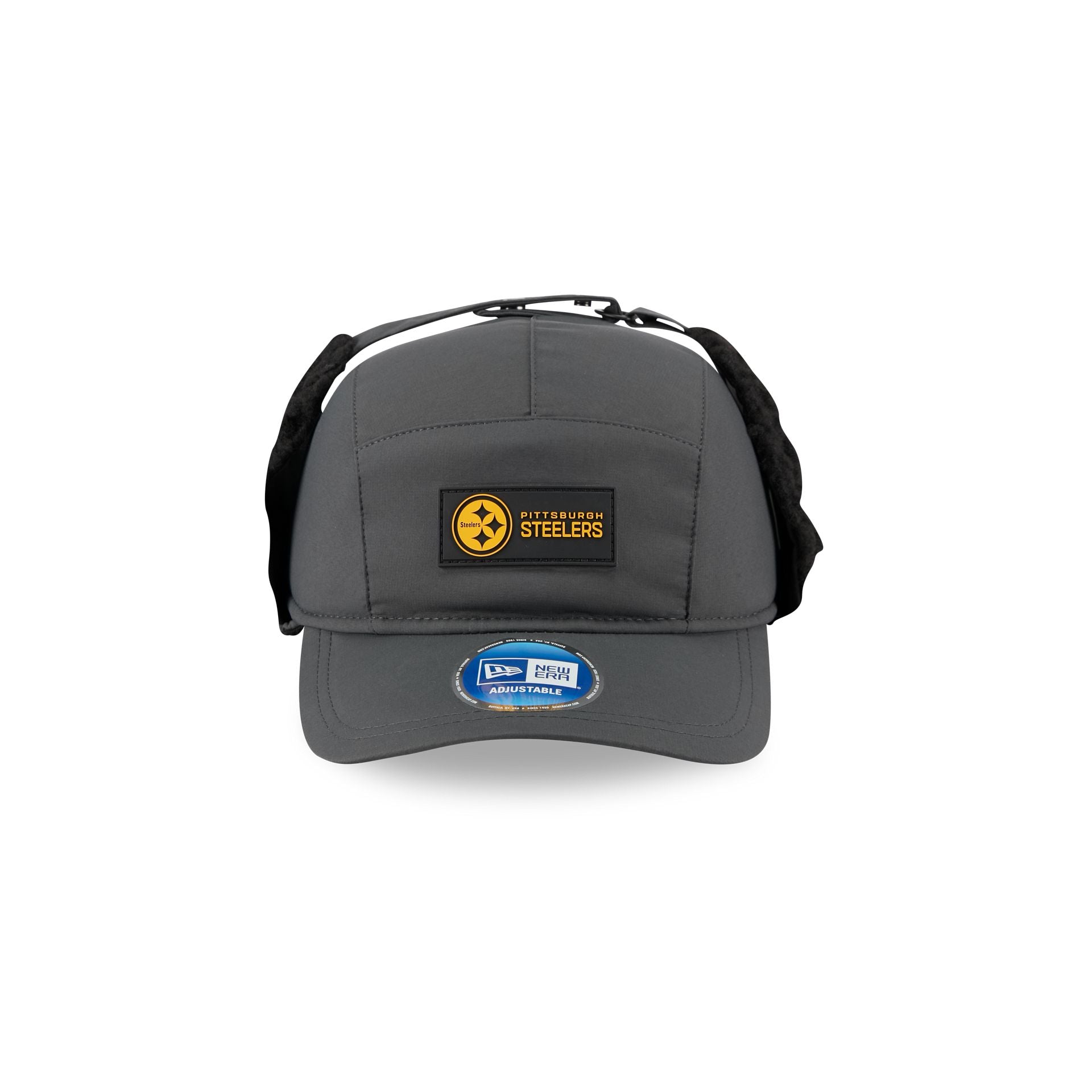 Pittsburgh Steelers 2025 Sideline Cold Weather Steel Clouds Runner Dogear Adjustable Hat