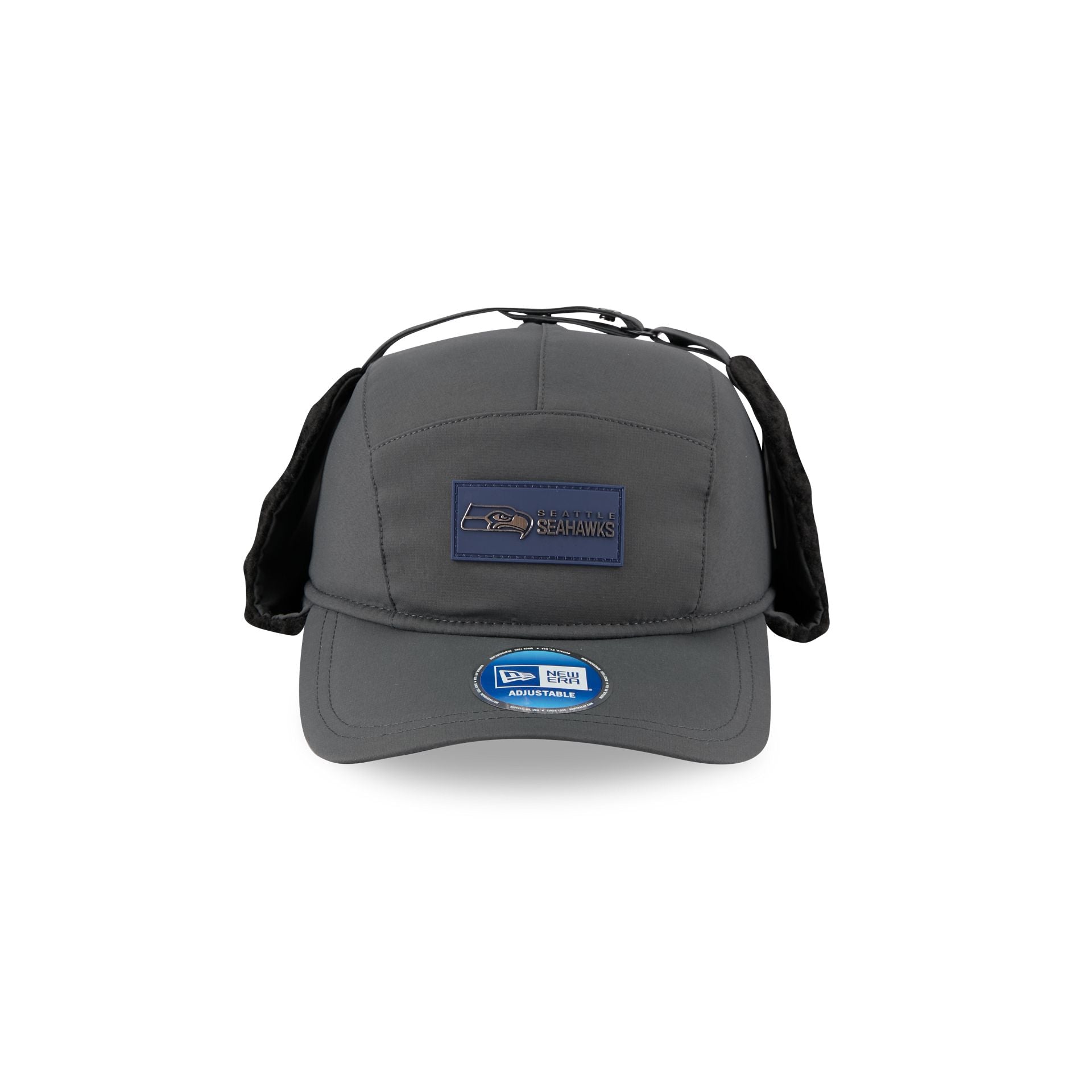 Seattle Seahawks 2025 Sideline Cold Weather Steel Clouds Runner Dogear Adjustable Hat