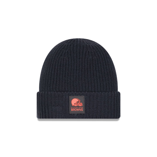 Cleveland Browns 2025 Sideline Cold Weather Steel Clouds Cuff Knit Beanie - New Era Cap
