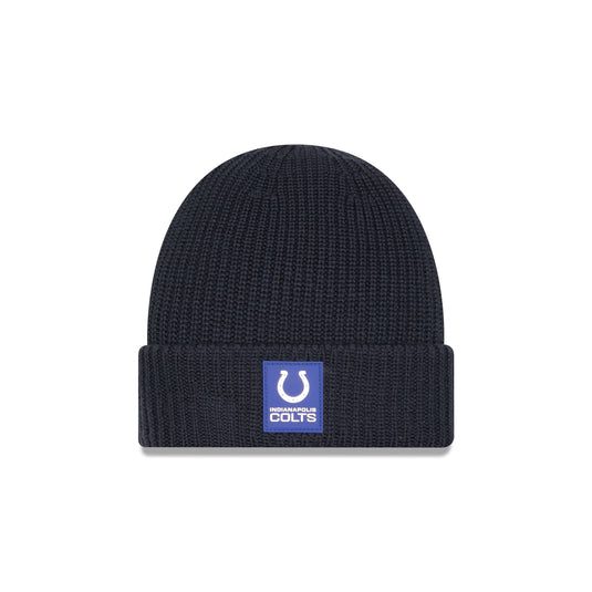 Indianapolis Colts 2025 Sideline Cold Weather Steel Clouds Cuff Knit Beanie - New Era Cap