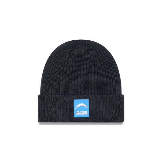 Los Angeles Chargers 2025 Sideline Cold Weather Steel Clouds Cuff Knit Beanie - New Era Cap