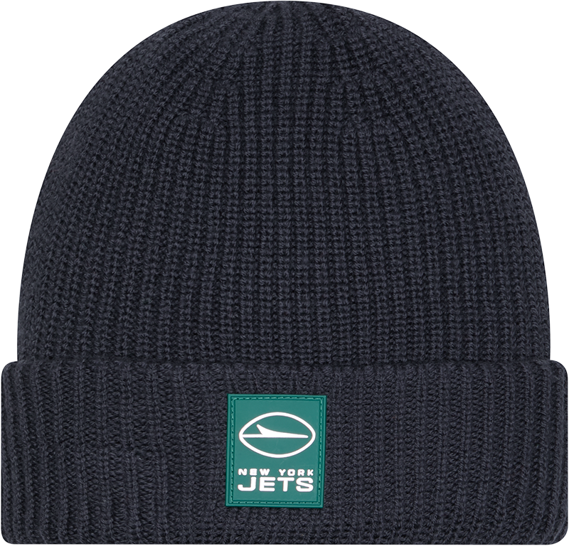 New York Jets 2025 Sideline Cold Weather Steel Clouds Cuff Knit Beanie