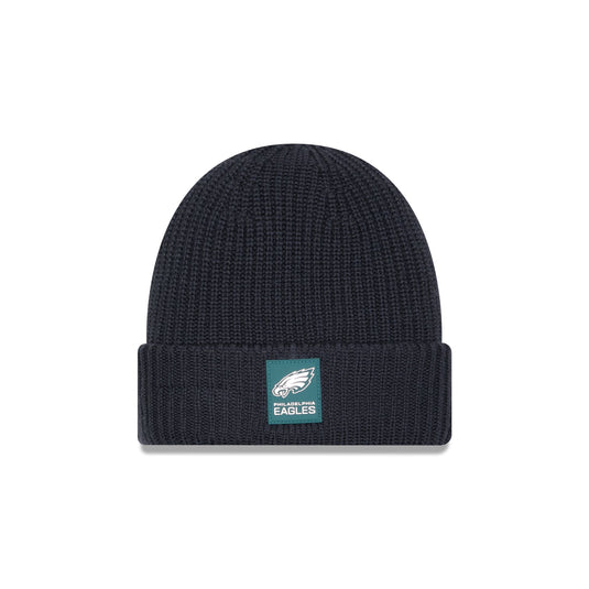Philadelphia Eagles 2025 Sideline Cold Weather Steel Clouds Cuff Knit Beanie - New Era Cap