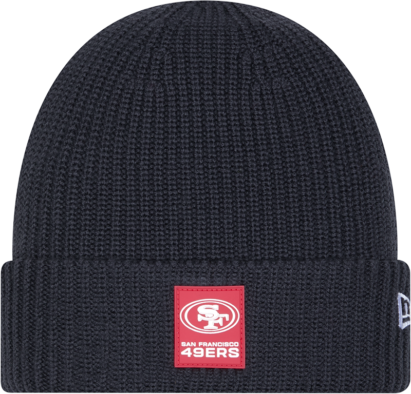 San Francisco 49ers 2025 Sideline Cold Weather Steel Clouds Cuff Knit Beanie