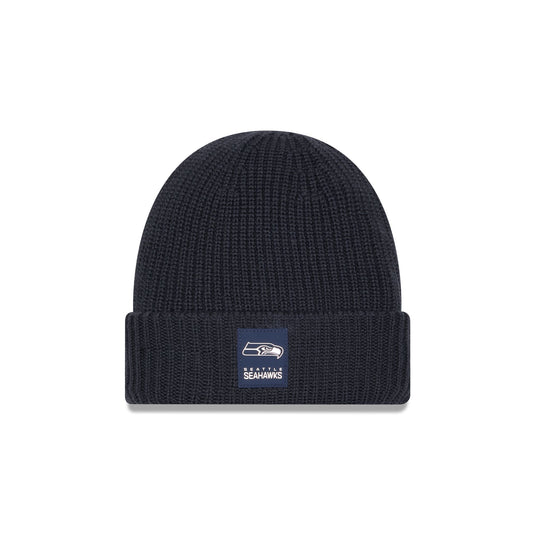 Seattle Seahawks 2025 Sideline Cold Weather Steel Clouds Cuff Knit Beanie - New Era Cap